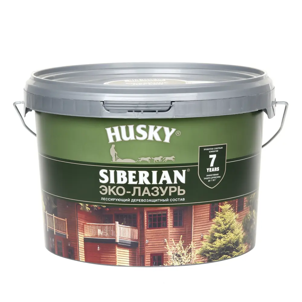 Эко-лазурь Husky Siberian полуматовая цвет ореховое дерево 2.5 л ✳️ купить  по цене 1108 ₽/шт. в Москве с доставкой в интернет-магазине Леруа Мерлен