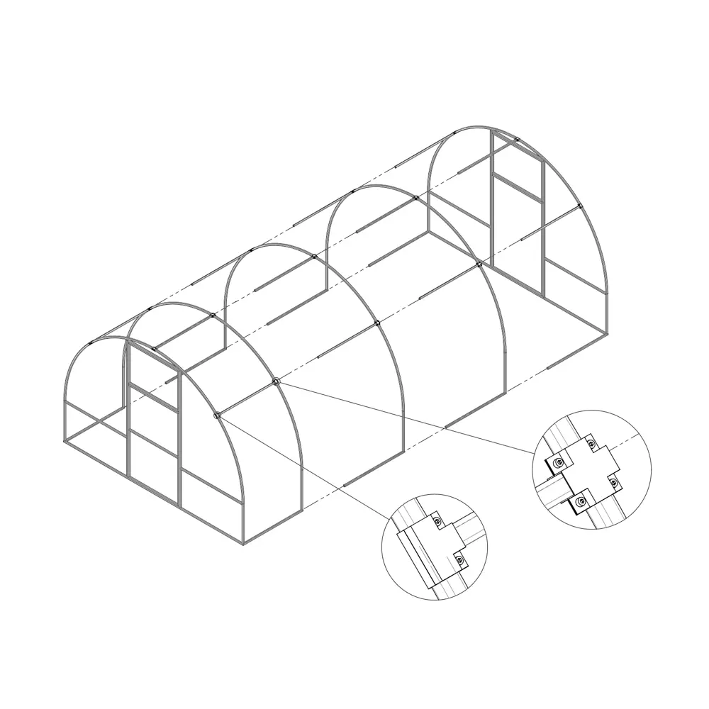 Каркас для теплицы Енисей Эконом 4x3x2.1 м сталь серый ✳️ купить по цене  10375 ₽/шт. в Красноярске с доставкой в интернет-магазине Леруа Мерлен