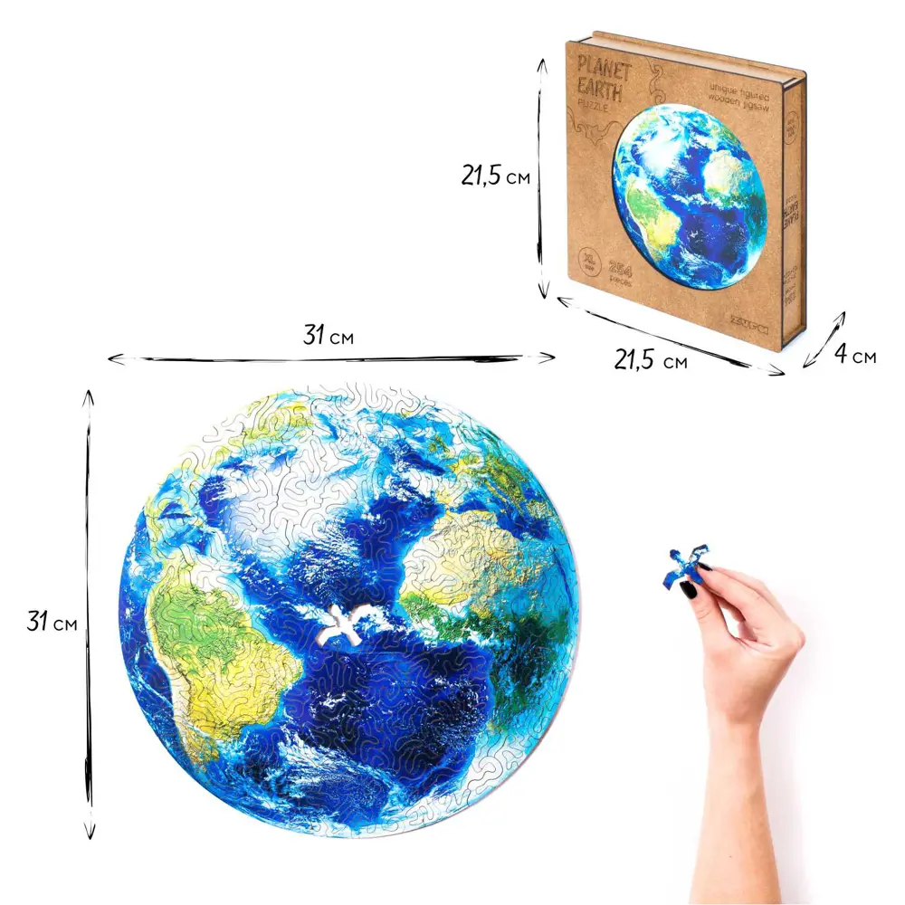 Деревянный пазл для взрослых и детей Zufa Планета Земля XL ✳️ купить по  цене 1199 ₽/шт. в Москве с доставкой в интернет-магазине Леруа Мерлен
