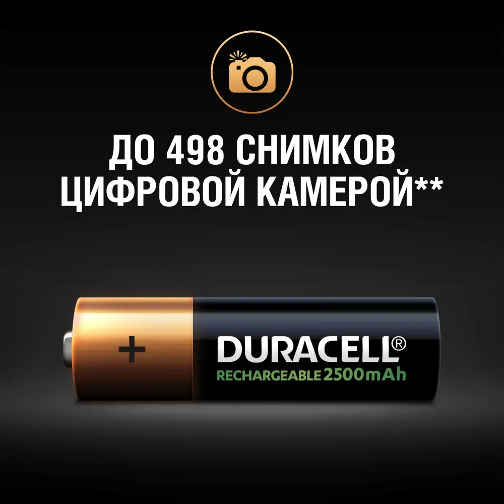 Аккумуляторная батарейка Duracell AA (HR6) Ni-Mh 2500 мАч 4 шт. ✳️ купить  по цене 1023 ₽/шт. в Москве с доставкой в интернет-магазине Леруа Мерлен