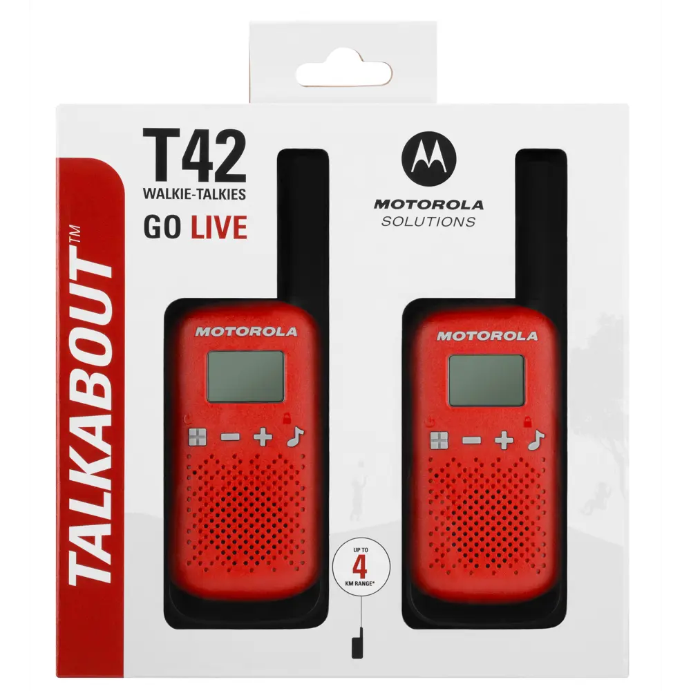 Комплект из 2 радиостанций Motorola Talkabout T42 RED ✳️ купить по цене  3490 ₽/шт. в Оренбурге с доставкой в интернет-магазине Леруа Мерлен