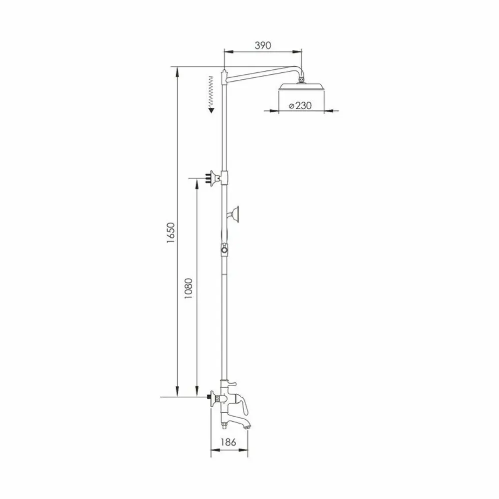 Душевая система Rose R0236Q 1 режим цвет бронза