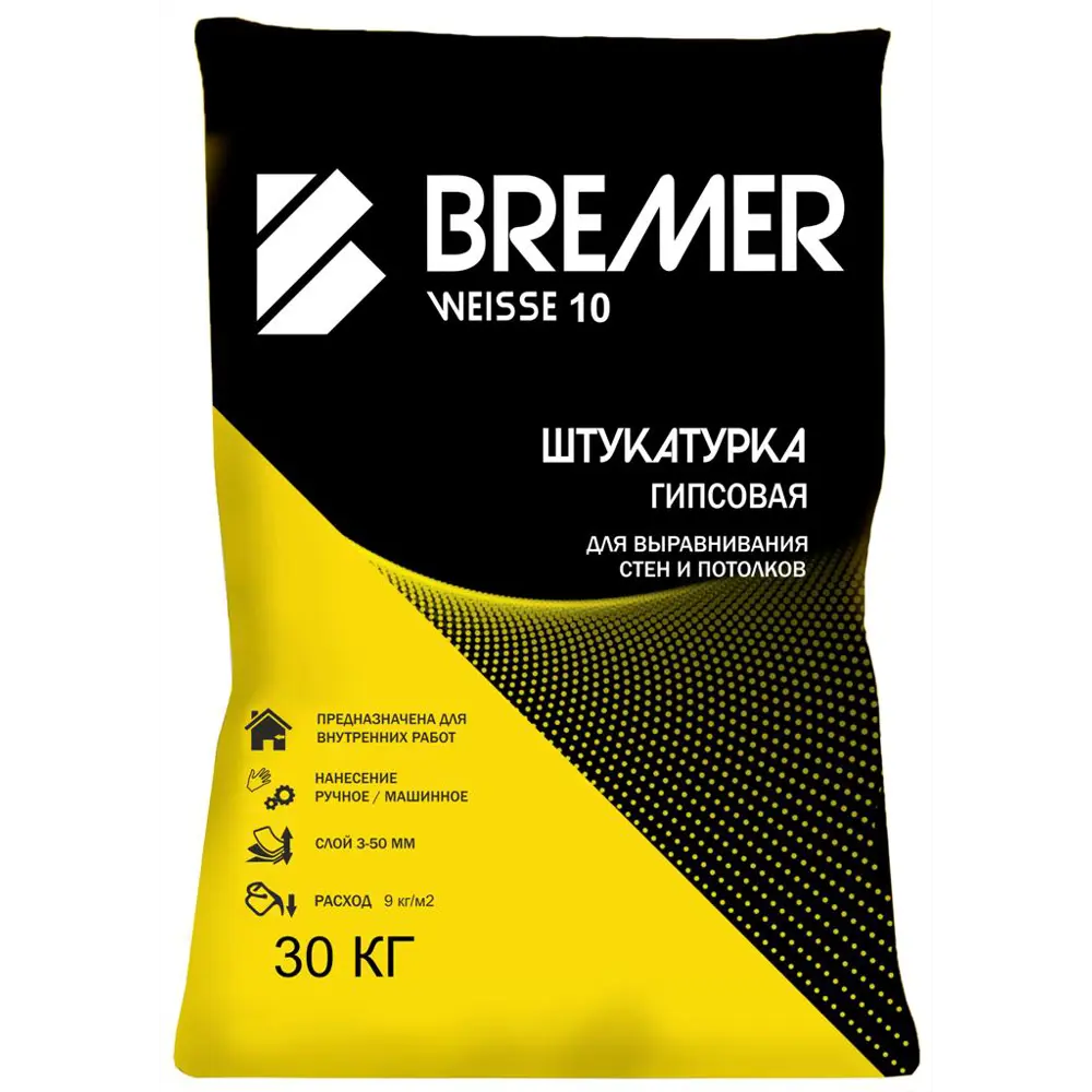 Штукатурка гипсовая Bremer 30 кг ? купить по цене 472 ?/шт. в  Санкт-Петербурге с доставкой в интернет-магазине Леруа Мерлен