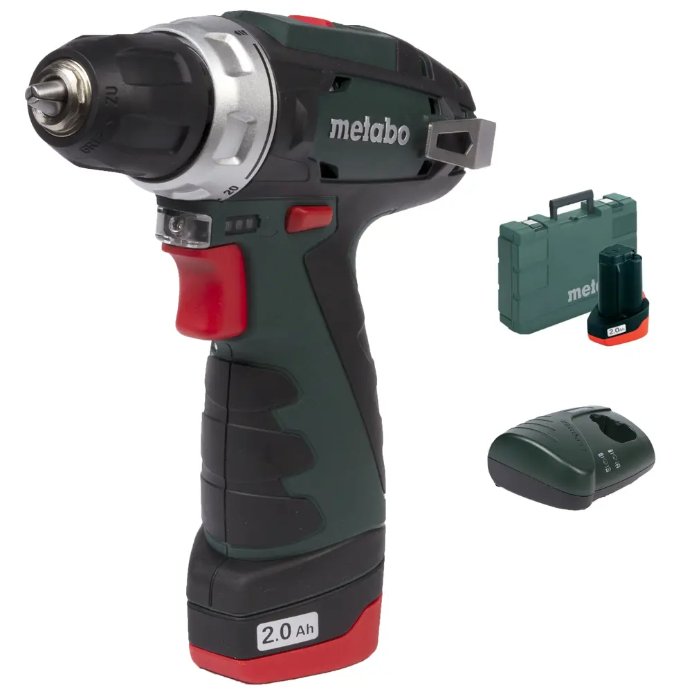 Дрель-шуруповерт аккумуляторная Metabo PowerMaxx BS, 600080950, 12 В Li-ion  2x2 Ач ✳️ купить по цене 8208 ₽/шт. в Пскове с доставкой в  интернет-магазине Леруа Мерлен