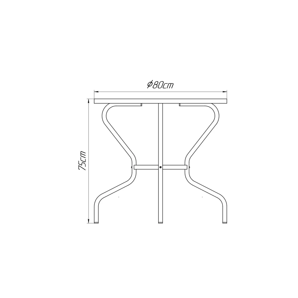 Стол садовый Марсель 80x80х75 см металл черный/коричневый ✳️ купить по цене  3783 ₽/шт. в Москве с доставкой в интернет-магазине Леруа Мерлен