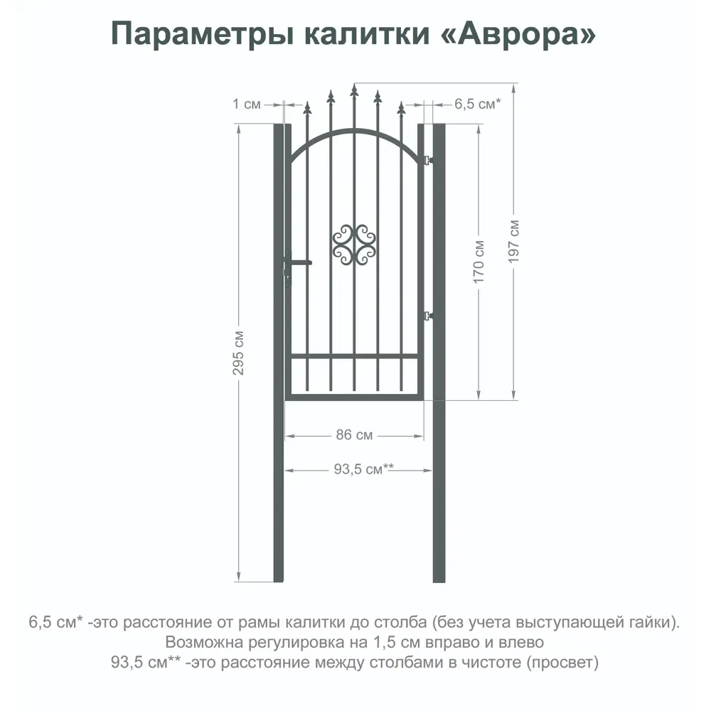 Калитка Аврора правая 0.9x1.9 м ✳️ купить по цене 11684 ₽/шт. в Москве с  доставкой в интернет-магазине Леруа Мерлен