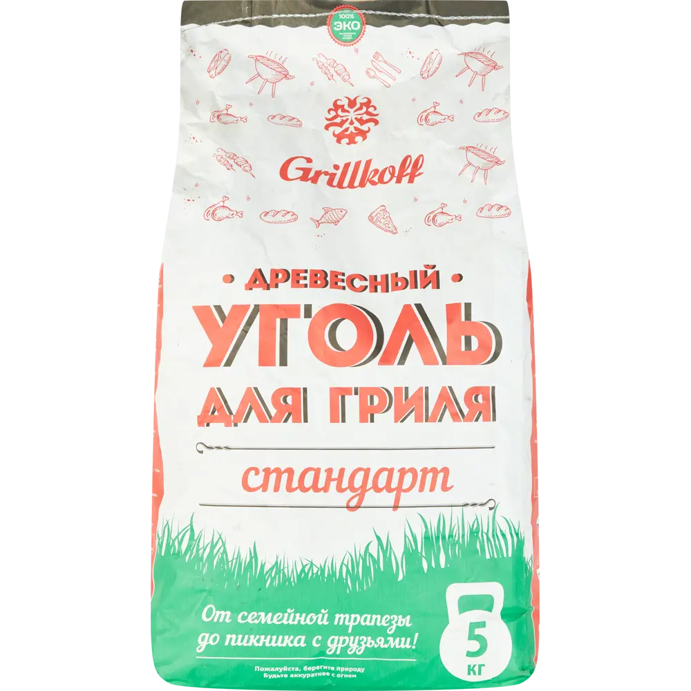 Уголь древесный берёзовый Grillkoff, 5 кг. ✳️ купить по цене 434 ₽/шт. в  Уфе с доставкой в интернет-магазине Леруа Мерлен