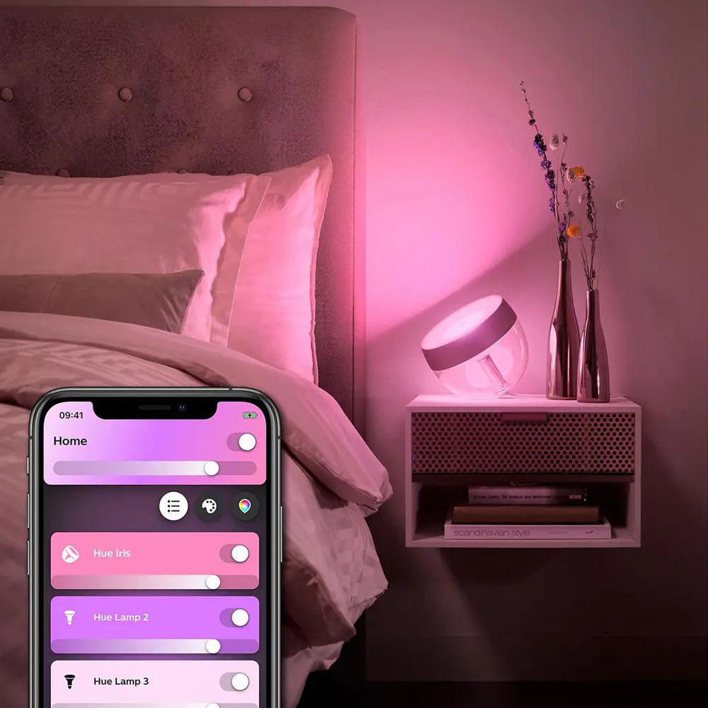 Настольная лампа светодиодная PHILIPS HUE 929002376301 изменение оттенков  белого цвет розовый ✳️ купить по цене 6851 ₽/шт. в Москве с доставкой в  интернет-магазине Леруа Мерлен