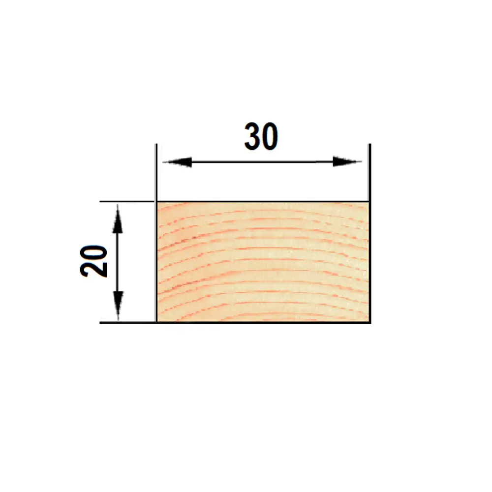 Рейка строганая 20x30x2000 мм хвоя сорт Оптима ✳️ купить по цене 53 ₽/шт. в  Самаре с доставкой в интернет-магазине Леруа Мерлен