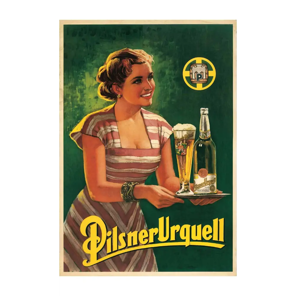 Рекламный плакат Просто Постер Пиво Pilsner Urquell 40x50см в раме  маленький по цене 2490 ₽/шт. купить в Липецке в интернет-магазине Леруа  Мерлен