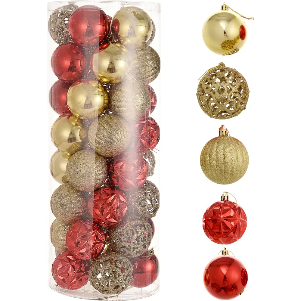Новогоднее украшение. Набор ёлочных шаров 21 шт (20 шаров 6 см и верхушка), серебряный НУ-3605