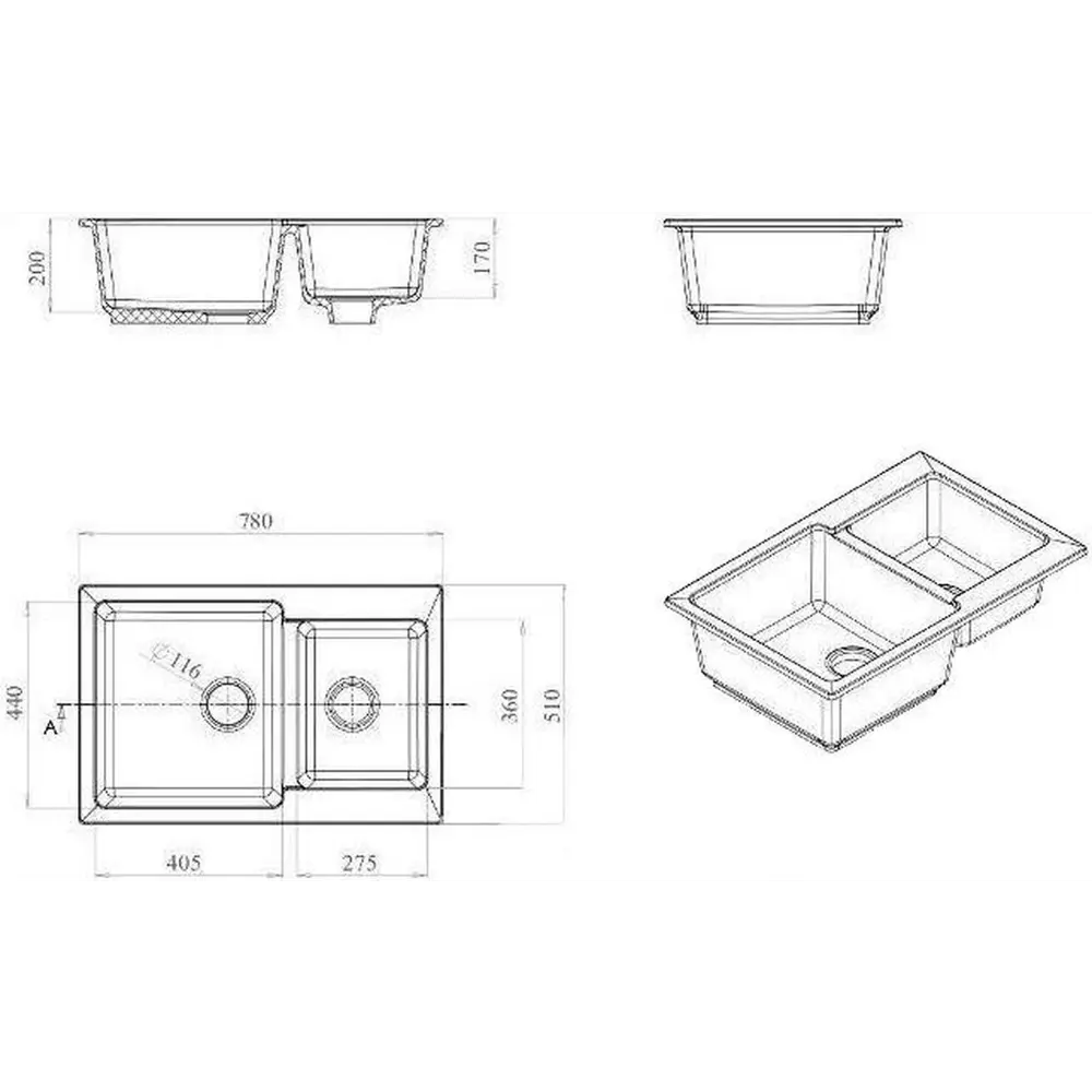 Мойки из камня размеры. Мойка GRANFEST gf-p780k. Каменная мойка GRANFEST. Гранфест 780. Кухни с двойной мойкой Гранфест.