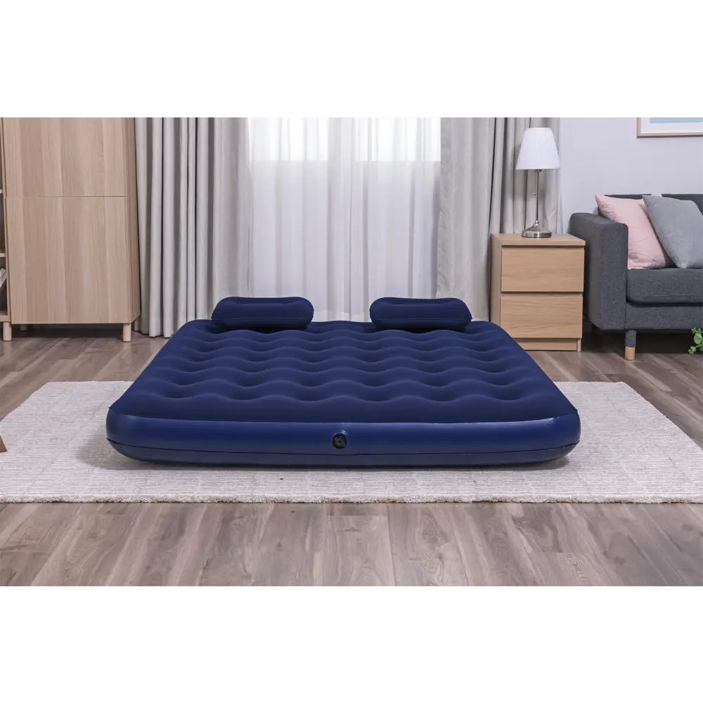 Надувная кровать Bestway Flocked Air Bed 67374 152x22x203 см синий ✳️  купить по цене 2841 ₽/шт. в Ульяновске с доставкой в интернет-магазине  Леруа Мерлен