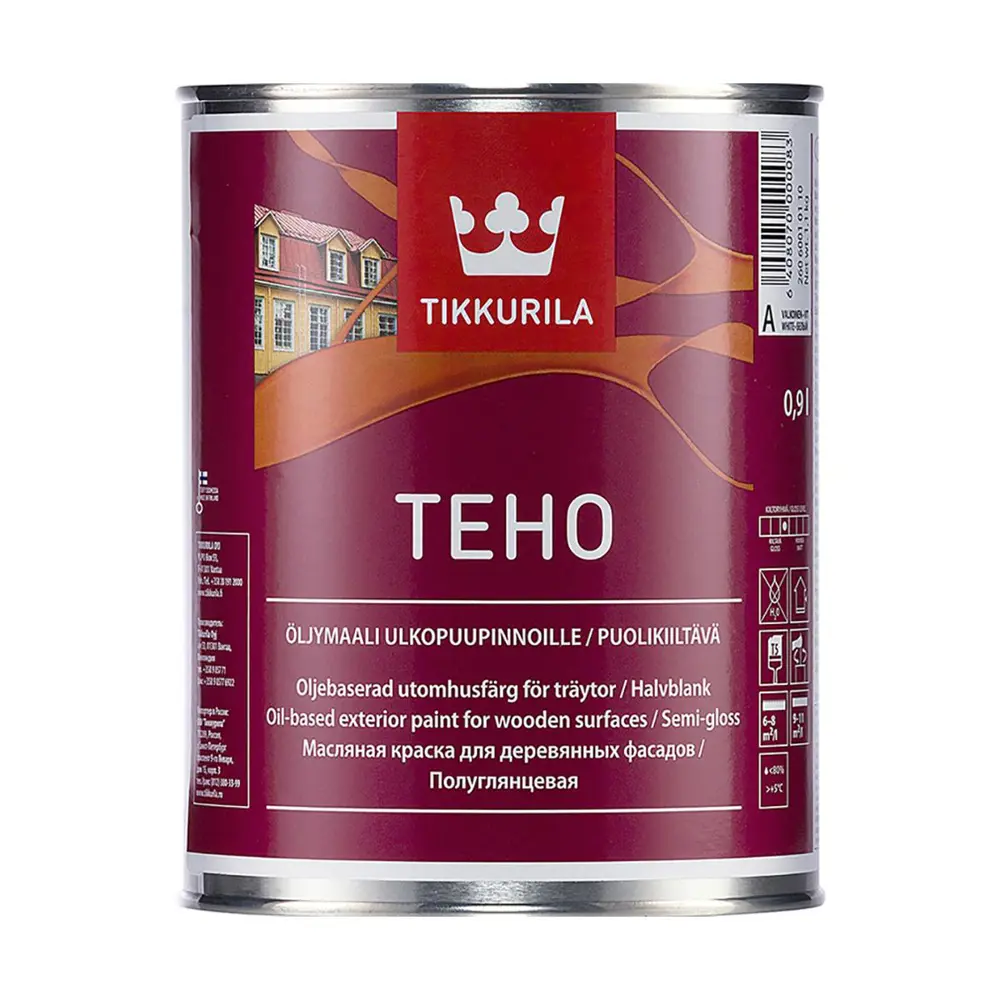 Краска TIKKURILA Teho цвет белый 0.9 л ✳️ купить по цене 1948 ₽/шт. в  Москве с доставкой в интернет-магазине Леруа Мерлен