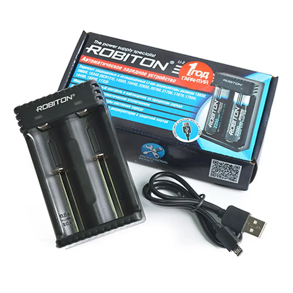 Умное зарядное устройство ROBITON MasterCharger Pro с дисплеем для Li-ion и АА, ААА