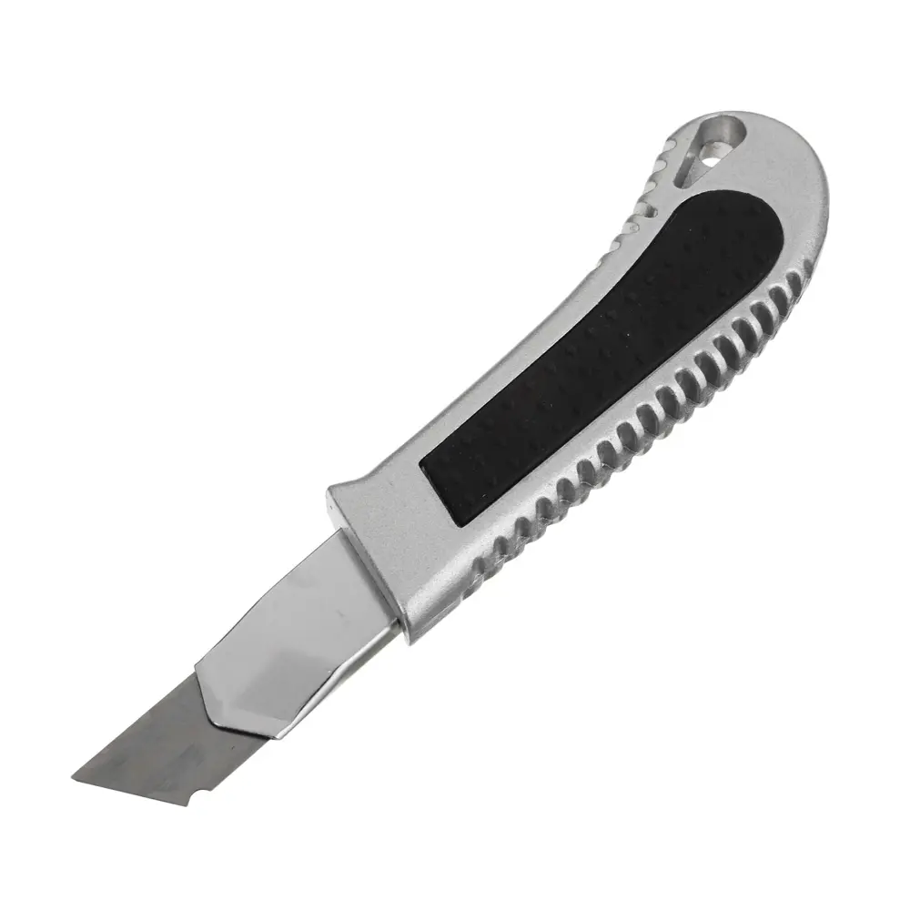 Мет нож. Нож технический/малярный 18мм "винтовой фиксатор". Нож Aluminium-Twist с винтовым фиксатором 18мм. Нож малярный 18 мм сегментированным лезвием. Нож с автоблокировкой, 18 мм РЕМОКОЛОР.
