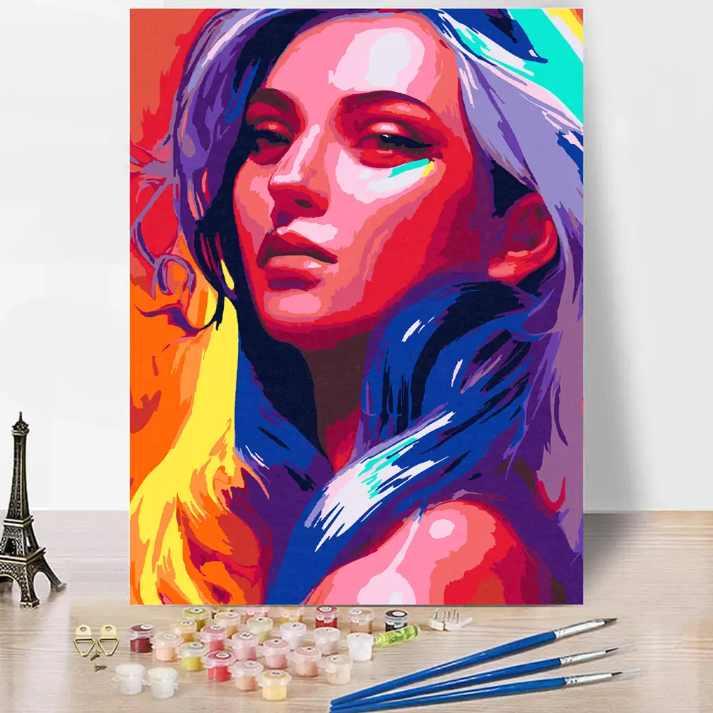 Картина по номерам Девушка Разноцветная 30x40 см по цене 935 ₽/шт. купить в  Волгограде в интернет-магазине Леруа Мерлен