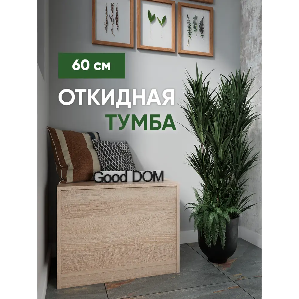 Тумба напольная Good-дом 60x40x45 см 1 ящик ЛДСП цвет дуб сонома ✳️ купить  по цене 2750 ₽/шт. в Новороссийске с доставкой в интернет-магазине Леруа  Мерлен