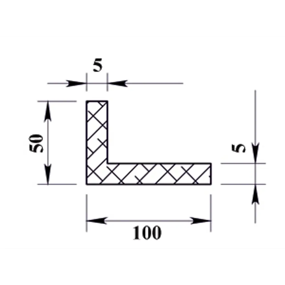 Профиль алюминиевый угловой 100х50х5x2000 мм ✳️ купить по цене 498 ₽/шт. в  Москве с доставкой в интернет-магазине Леруа Мерлен