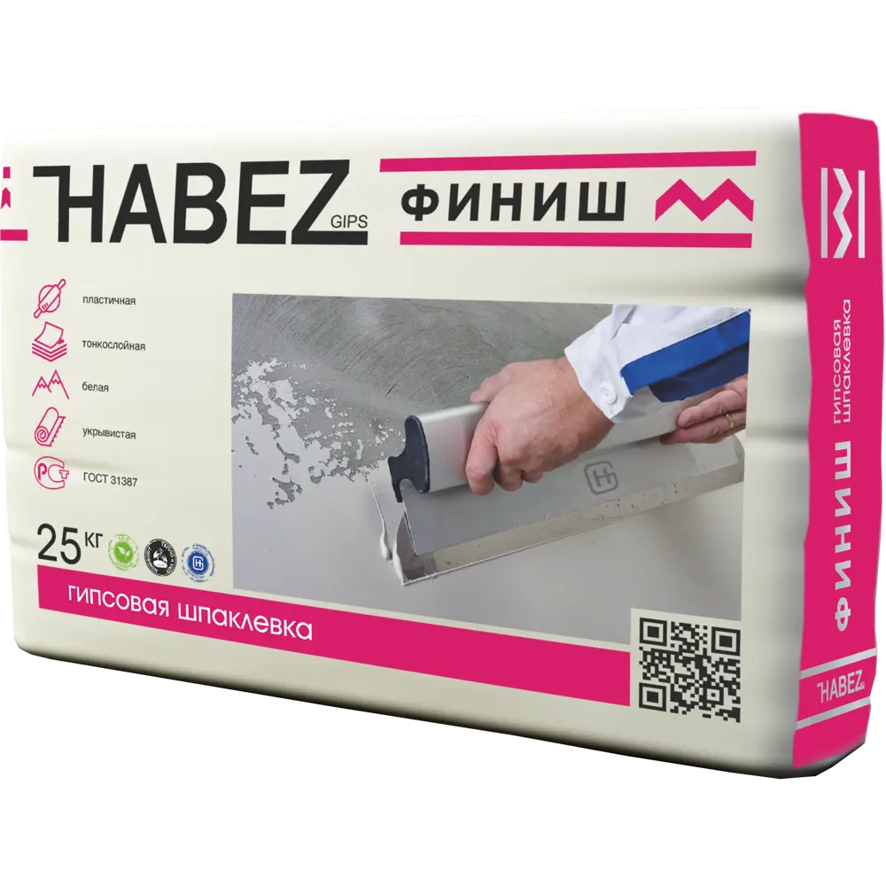 Шпаклёвка гипсовая финишная Habez Финиш 25 кг ✳️ купить по цене 375 ₽/шт. в  Ставрополе с доставкой в интернет-магазине Леруа Мерлен