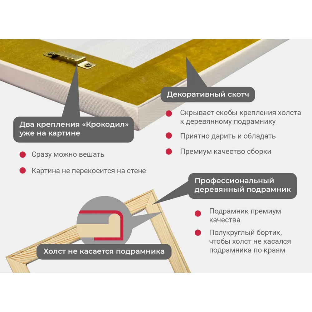 Картина на деревянном подрамнике Первое ателье 