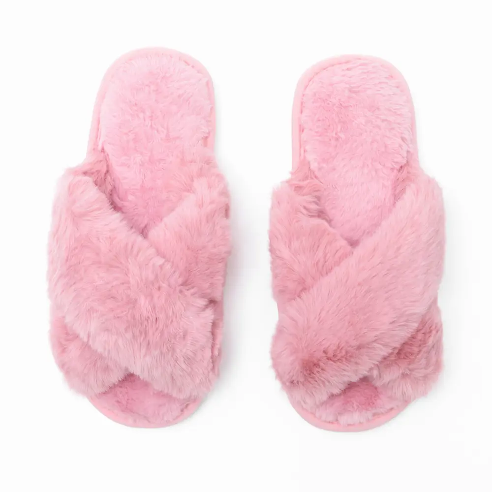 Тапочки Мех крест Amaro Home Bunny открытый нос розовый р.39-40 ✳️ купить  по цене 653 ₽/шт. в Москве с доставкой в интернет-магазине Леруа Мерлен