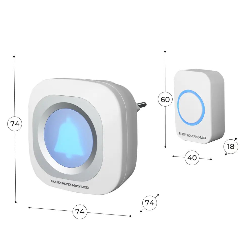 Дверной звонок беспроводной Elektrostandard DBQ25 36 мелодий цвет белый по  цене 2310 ₽/шт. купить в Уфе в интернет-магазине Леруа Мерлен