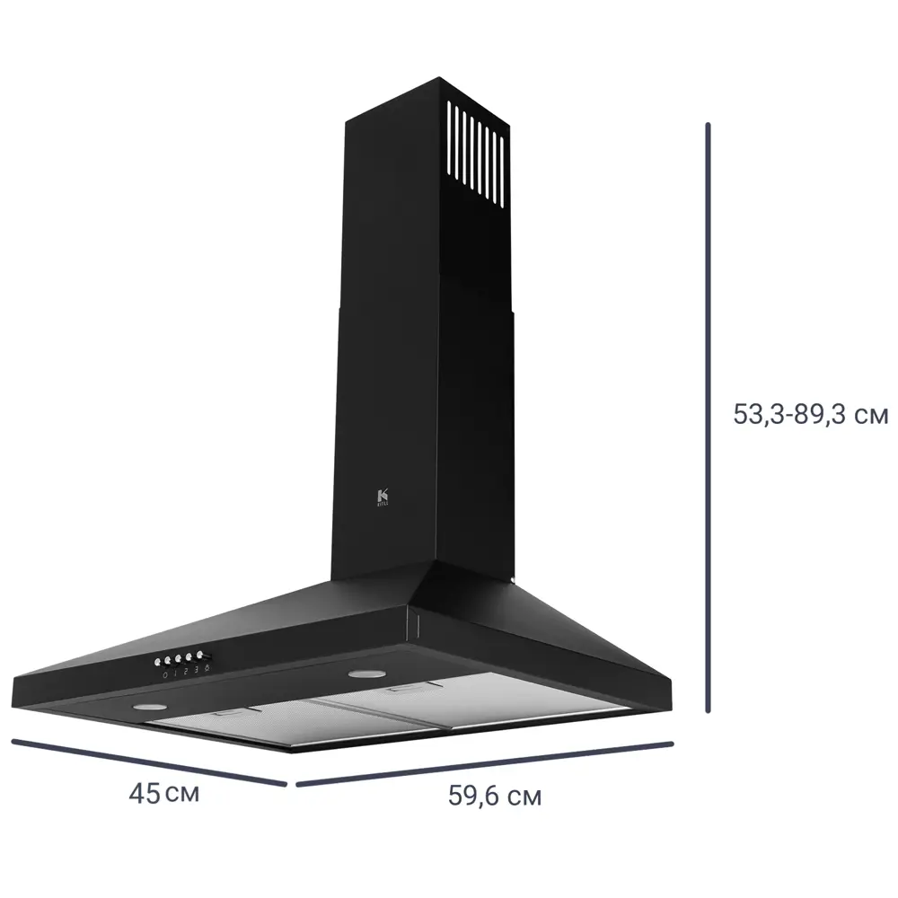 Вытяжка купольная Kitll 60 KCH 6201 60 см цвет чёрный ✳️ купить по цене  7598 ₽/шт. в Иркутске с доставкой в интернет-магазине Леруа Мерлен