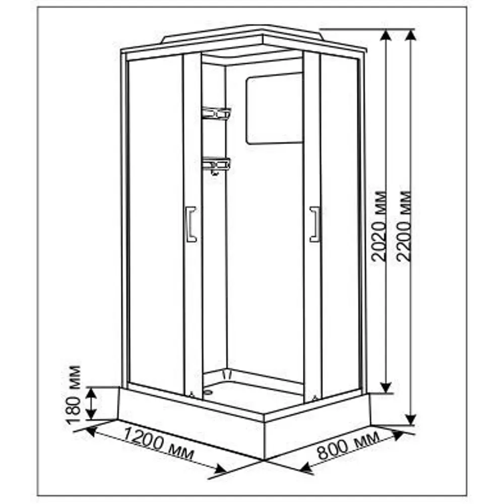 Душевая кабина Sensea Cube низкий поддон 80x120 см ? купить по цене 33728  ?/шт. в Твери с доставкой в интернет-магазине Леруа Мерлен