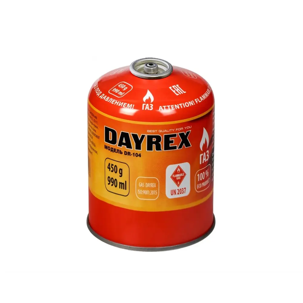 Газовый баллон Dayrex DR-104 резьбового типа 450 г ✳️ купить по цене 635  ₽/шт. в Рязани с доставкой в интернет-магазине Леруа Мерлен