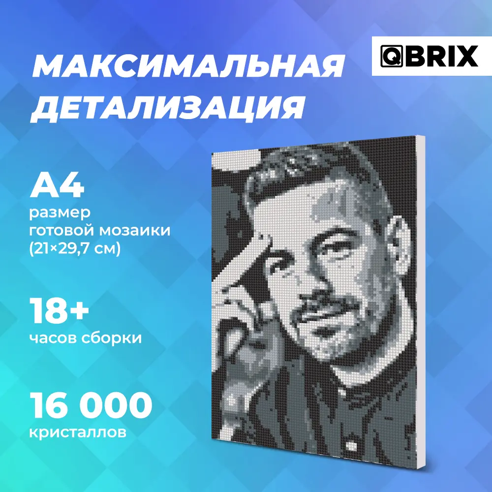 Алмазная фото-мозаика на подрамнике Qbrix ORIGINAL А4 29.7x21 см, портрет  из любой фотографии ✳️ купить по цене 1190 ₽/шт. в Череповце с доставкой в  интернет-магазине Леруа Мерлен