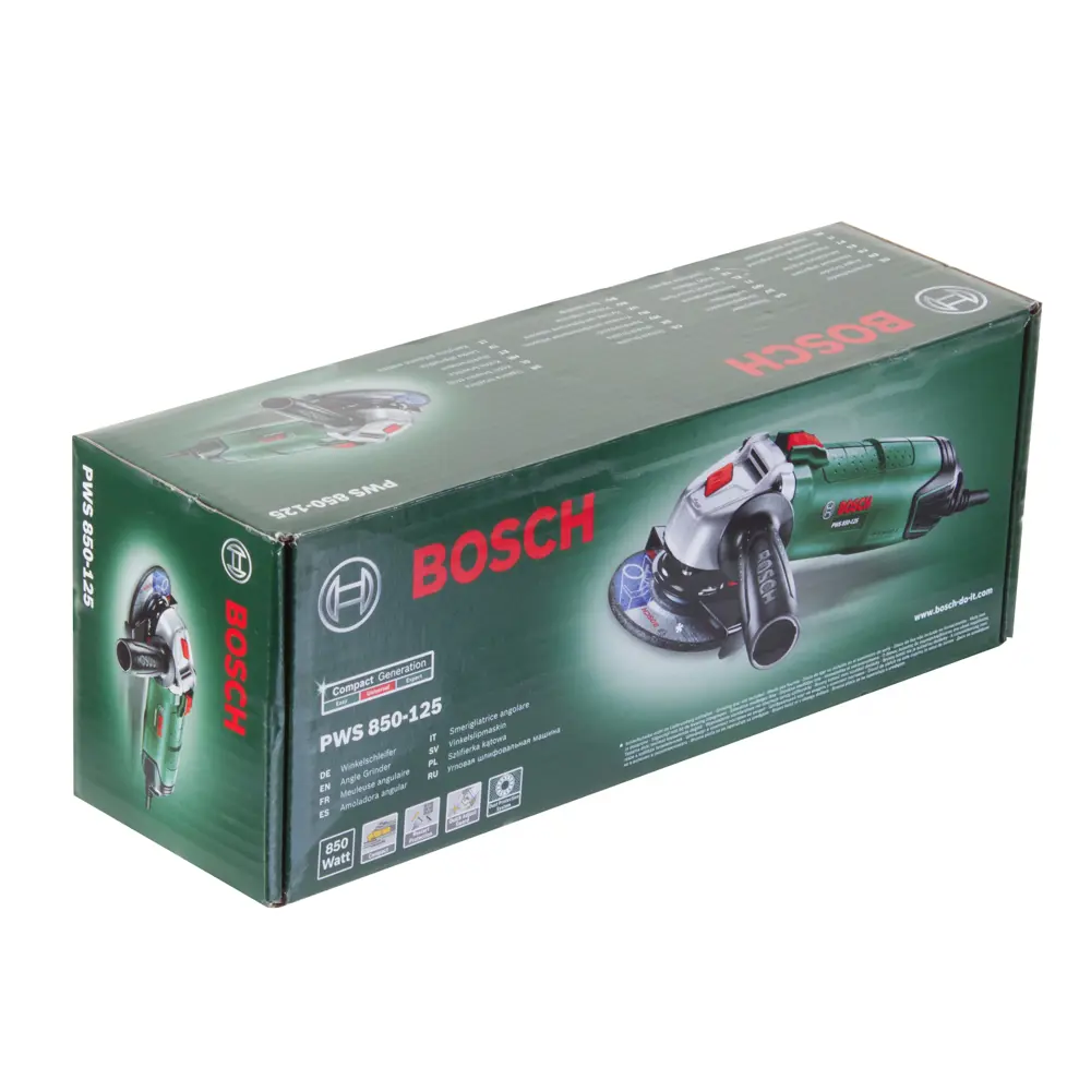 УШМ (болгарка) Bosch PWS 850-125, 06033A2721, 850 Вт, 125 мм ✳️ купить по  цене 4713 ₽/шт. в Новороссийске с доставкой в интернет-магазине Леруа Мерлен