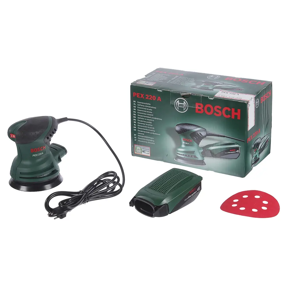 Эксцентриковая шлифмашина Bosch сетевая PEX 220 A 0603378020, 220 Вт, 125  мм ✳️ купить по цене 5028 ₽/шт. в Москве с доставкой в интернет-магазине  Леруа Мерлен