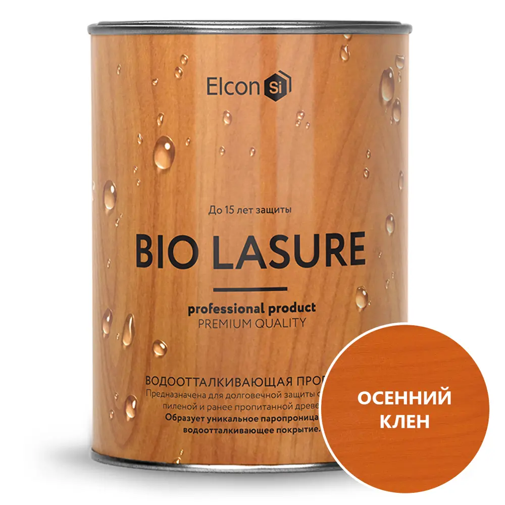 Водоотталкивающая пропитка для защиты дерева Elcon Bio Lasure цвет осенний  клен 0.9 л ✳️ купить по цене 996 ₽/шт. в Кирове с доставкой в  интернет-магазине Леруа Мерлен