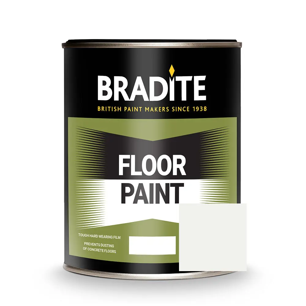 Краска полиуретан-алкидная для пола Bradite Polyurethane Floor Paint 1 л  Ral 9016 цвет белый ✳️ купить по цене 2600 ₽/шт. в Барнауле с доставкой в  интернет-магазине Леруа Мерлен