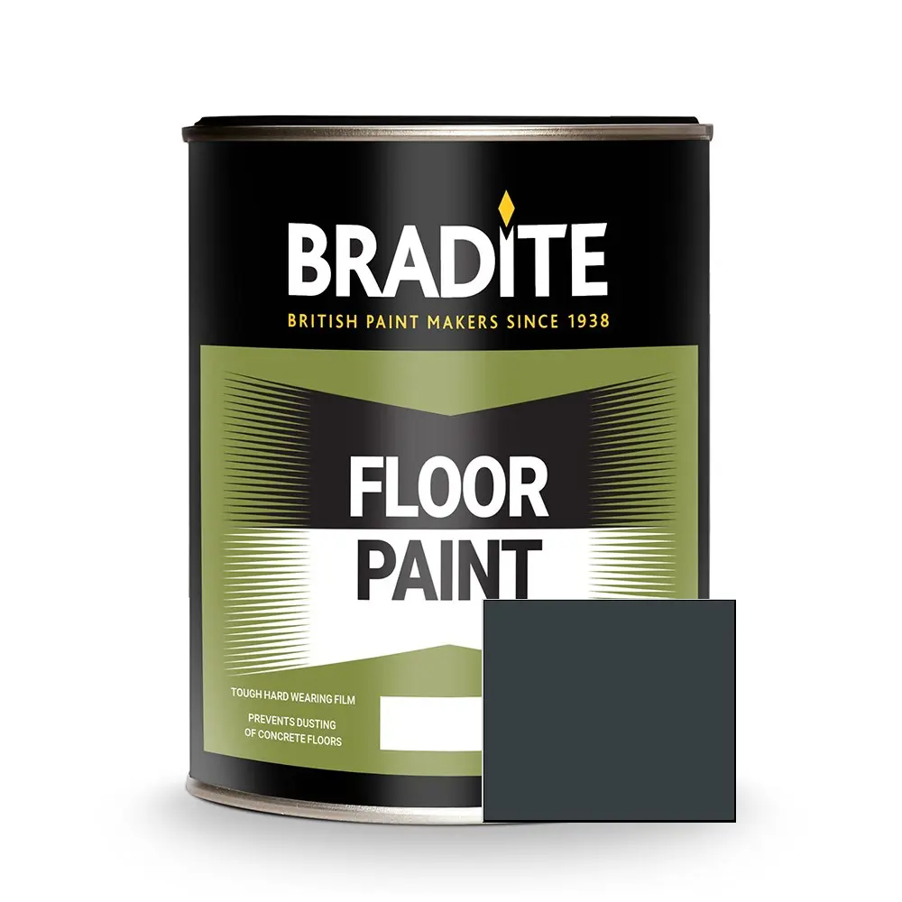 Краска полиуретан-алкидная для пола Bradite Polyurethane Floor Paint 5 л  Ral 7016 цвет серый ✳️ купить по цене 8700 ₽/шт. в Челябинске с доставкой в  интернет-магазине Леруа Мерлен