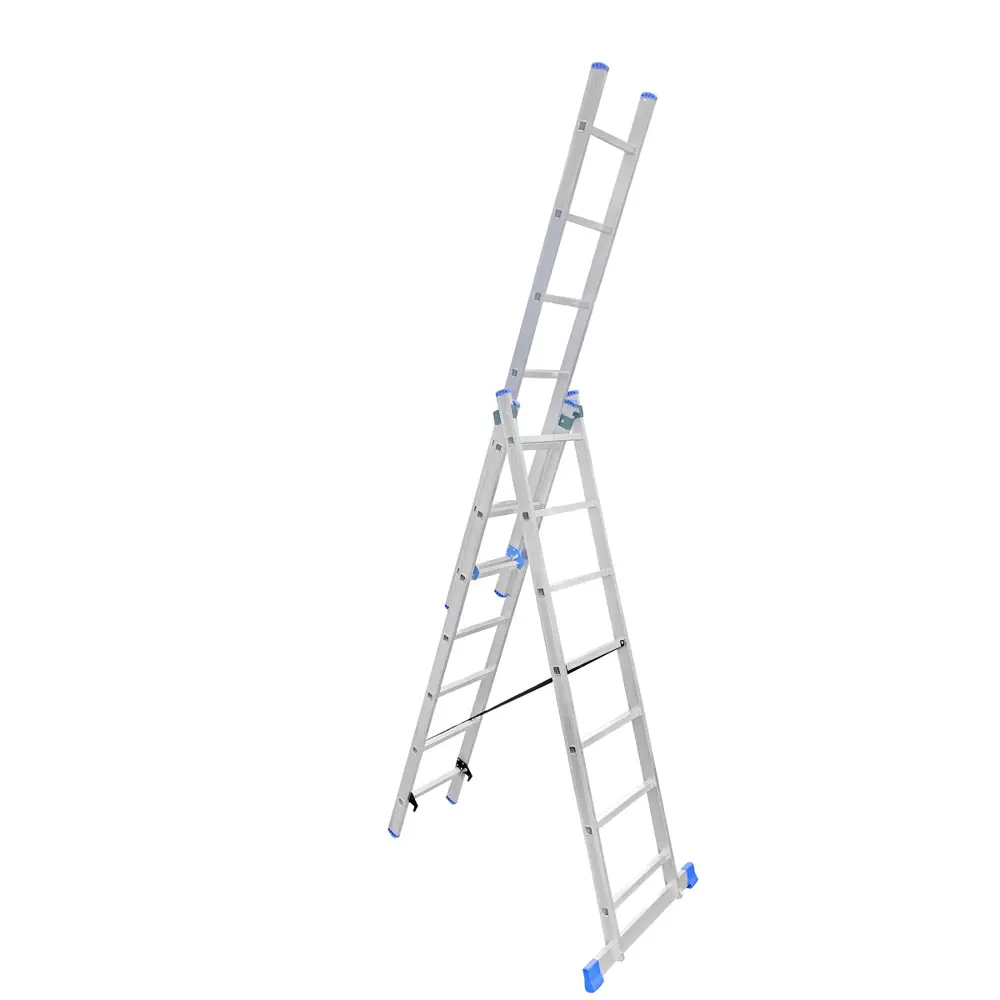 Лестница раскладная выдвижная 3-секционная LadderBel 7 ступеней ✳️ купить  по цене 8790 ₽/шт. в Москве с доставкой в интернет-магазине Леруа Мерлен