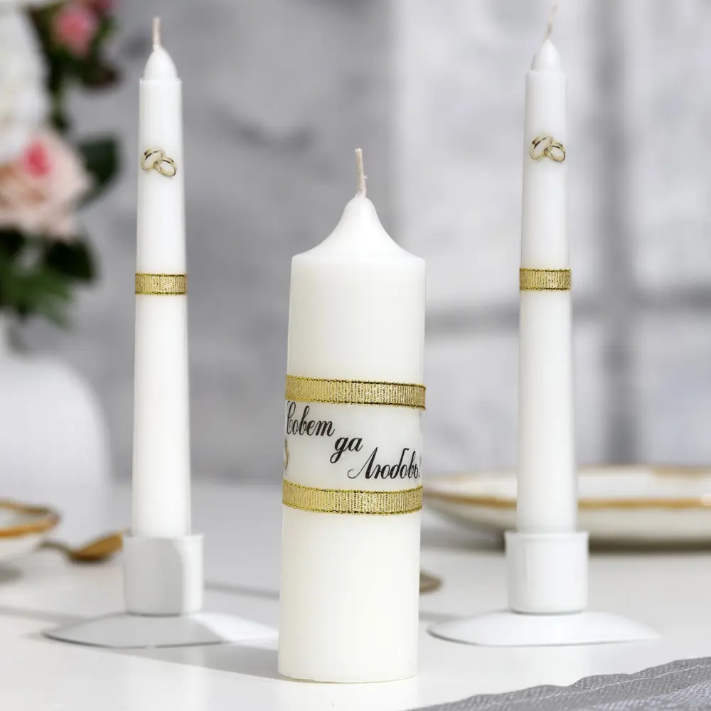 Подсвечники для свадебных свечей на стол молодоженов и гостей
