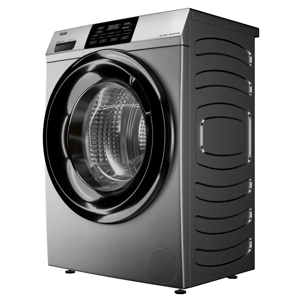 Стиральная машина Haier Hw60-bp12919bs 59.5x85x38 см 6 кг цвет черный,  серый серебристый ✳️ купить по цене 31359.02 ₽/шт. в Новороссийске с  доставкой в интернет-магазине Леруа Мерлен