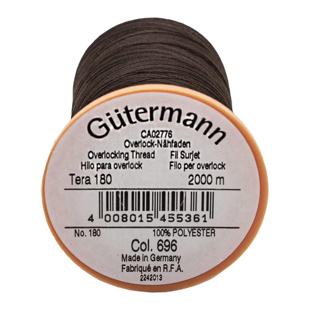 Нить Tera 180 оверлочная Gutermann 2000м 100% п/э 696 темный шоколад цвет  ✳️ купить по цене 849 ₽/шт. в Сургуте с доставкой в интернет-магазине Леруа  Мерлен