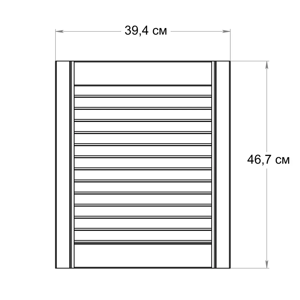 Жалюзийная дверь 2 шт Timber&Style 467x394x20 мм сосна сорт Экстра по .