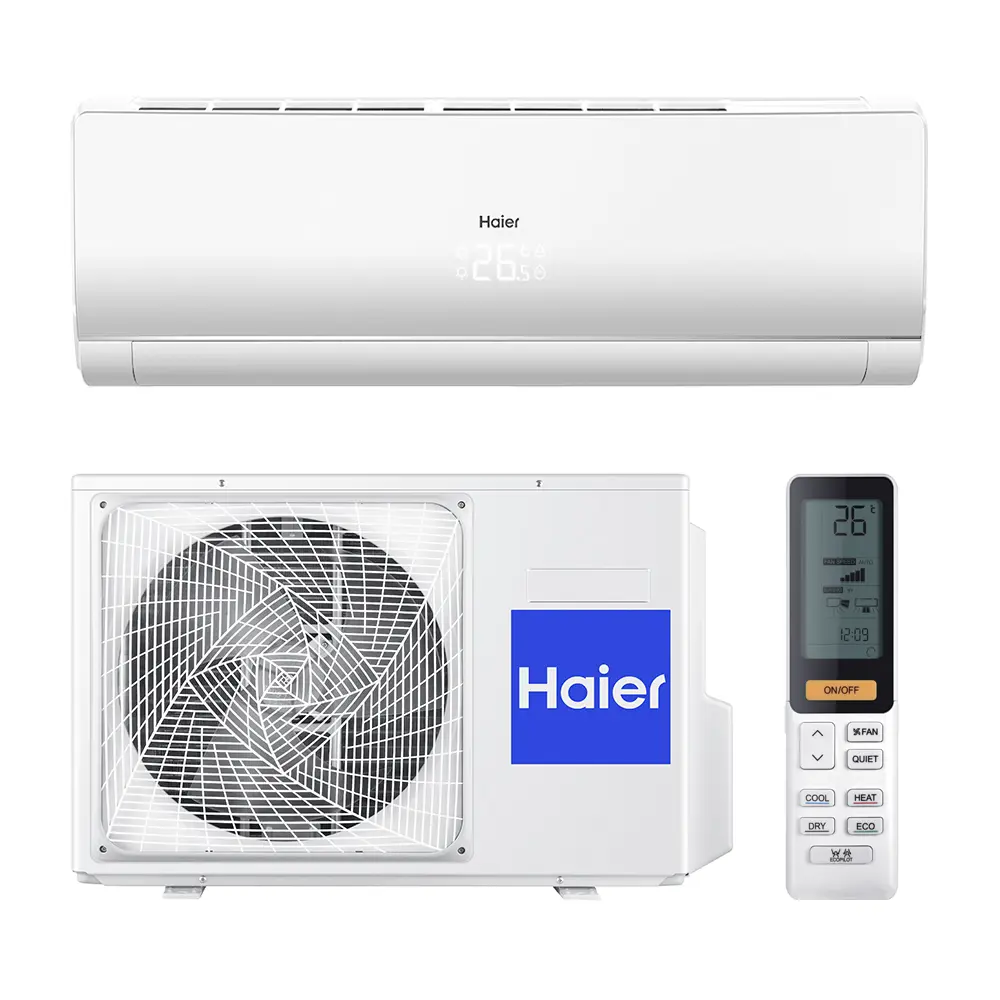 Сплит-система Haier HSU-09HNF303/R2-W/HSU-09HUN203/R2 9K BTU  охлаждение/обогрев ✳️ купить по цене 34700 ₽/шт. в Уфе с доставкой в  интернет-магазине Леруа Мерлен