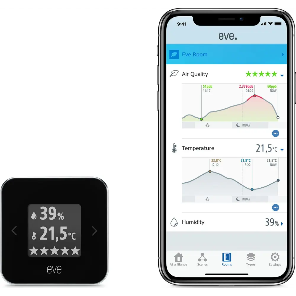 Умный датчик качества воздуха Elgato Eve Room по цене 10990 ₽/шт. купить в  Ульяновске в интернет-магазине Леруа Мерлен