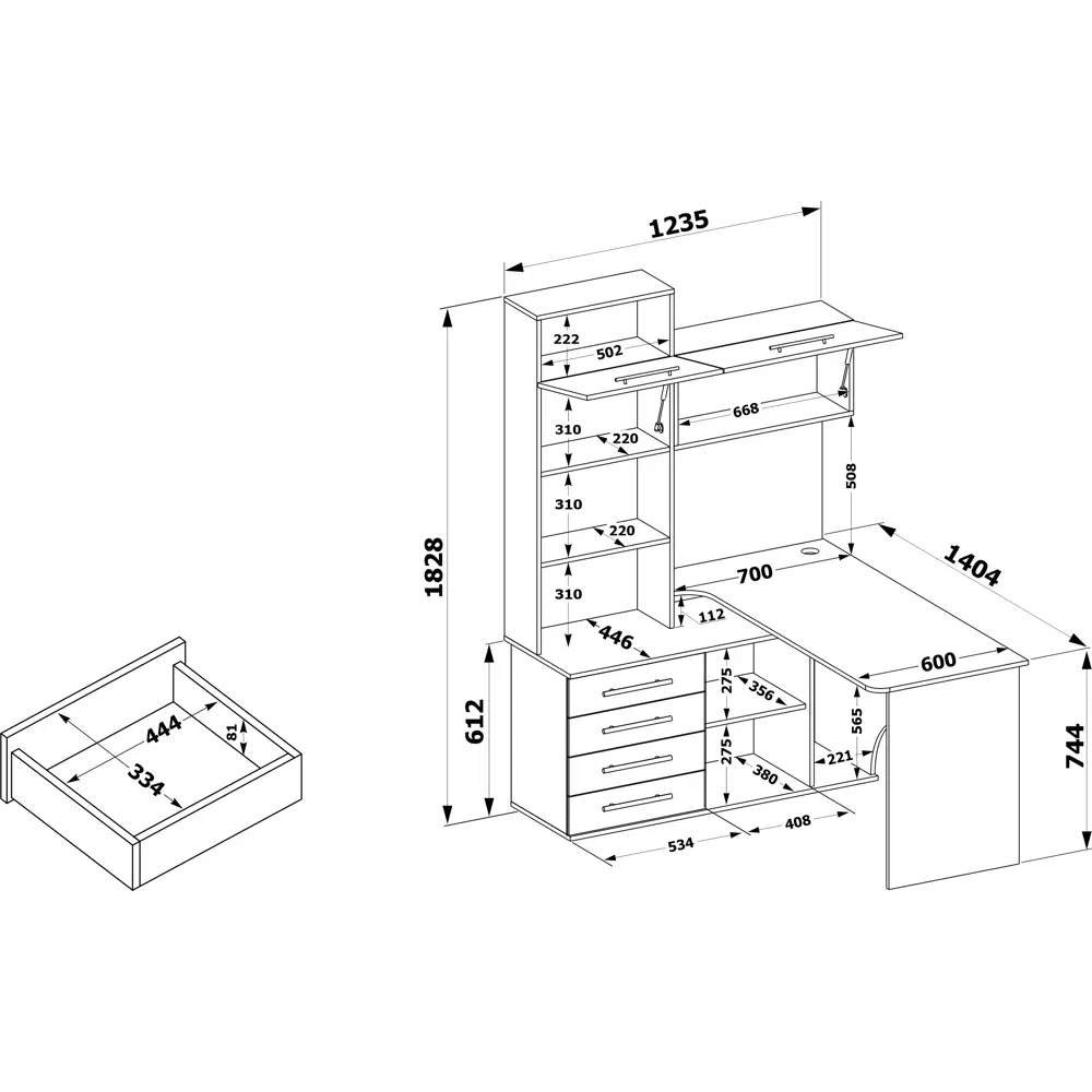  стол Сокол-Т КСТ-14П Дуб делано 140x182.80x123.50 см ЛДСП .
