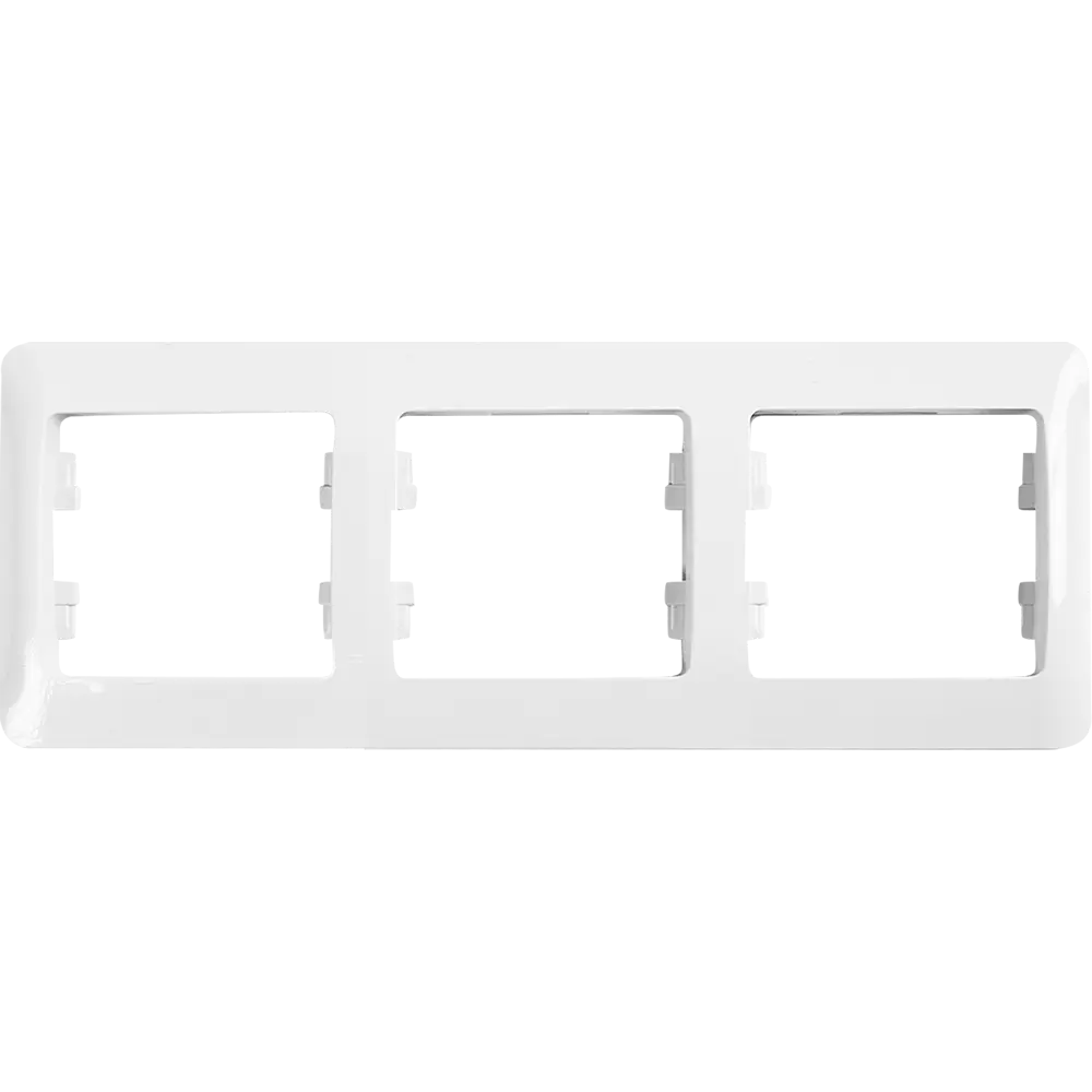 Рамка для розеток и выключателей Schneider Electric Glossa 3 поста цвет белый ✳️ купить по цене 145 ₽/шт. в Иваново с доставкой в интернет-магазине Лемана ПРО (Леруа Мерлен)