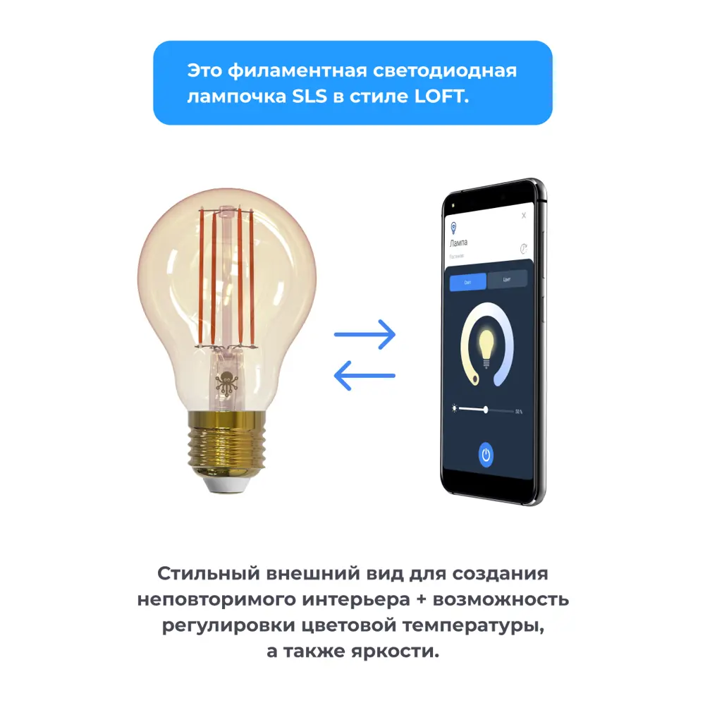 Набор умных ламп светодиодных SLS-LED-11WFWH E27 220-240 В 4.50 Вт груша  470 Лм желтый свет управление смартфон WiFi модуль smart лампа 3 шт ✳️  купить по цене 2100 ₽/шт. в Москве с