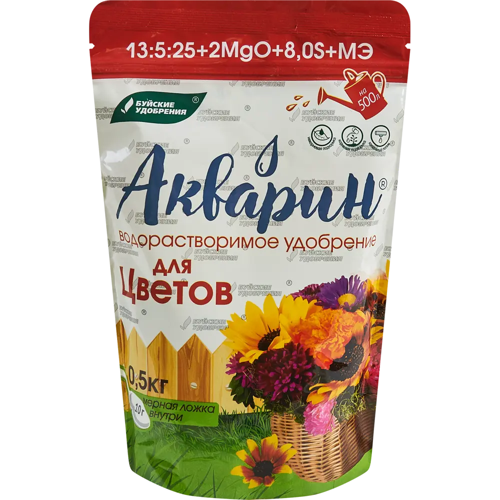 Удобрение  удобрения Акварин Для цветов 0.5 кг по цене 133 ₽/шт .