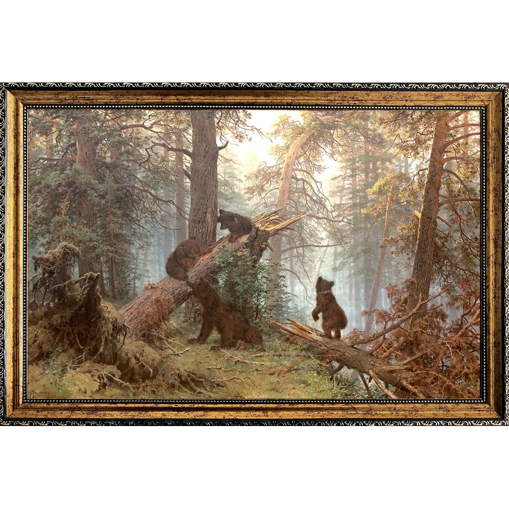 Репродукция картины И. И. Шишкина Утро в сосновом лесу 34x46 см по цене  2400 ₽/шт. купить в Москве в интернет-магазине Леруа Мерлен