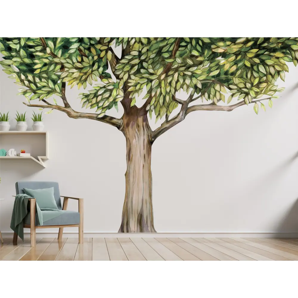 Дерево на стене — отличная идея для украшения интерьера