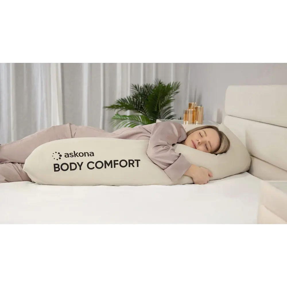 Подушка анатомическая Askona Body Comfort 30x125 см, пена ✳️ купить по цене  4990 ₽/шт. в Москве с доставкой в интернет-магазине Леруа Мерлен